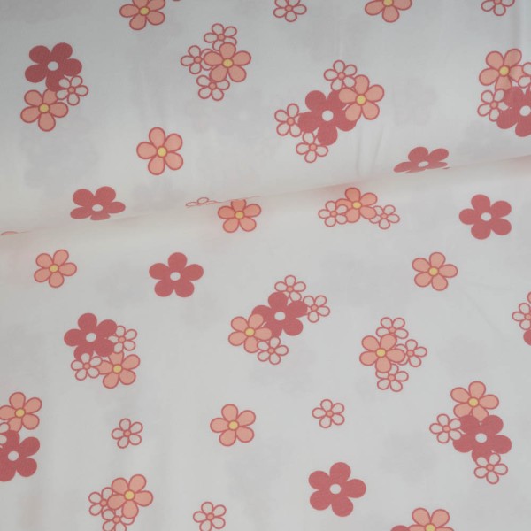 Baumwolljersey Daisy Flower ecru