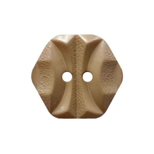 Modeknopf Sechseckig 18 mm beige