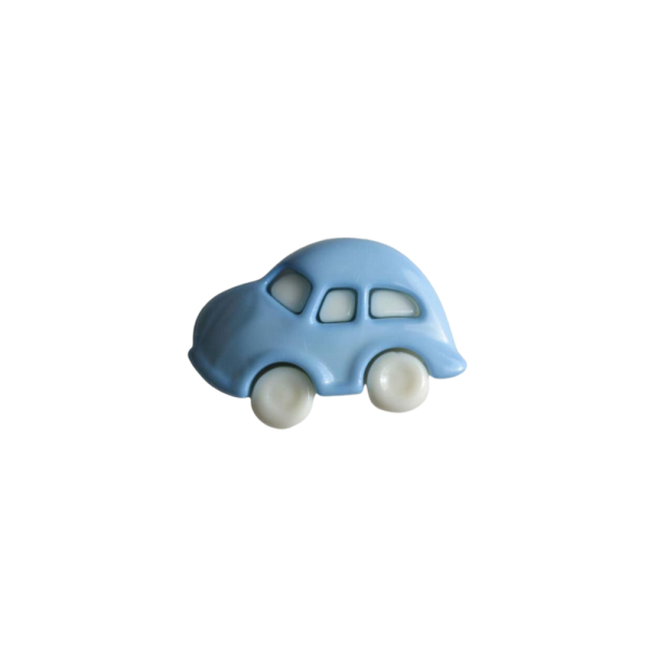 Kinderknopf Auto 20mm hellblau