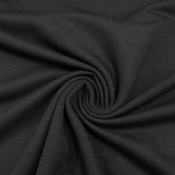 BIO Sommersweat French Terry Uni schwarz