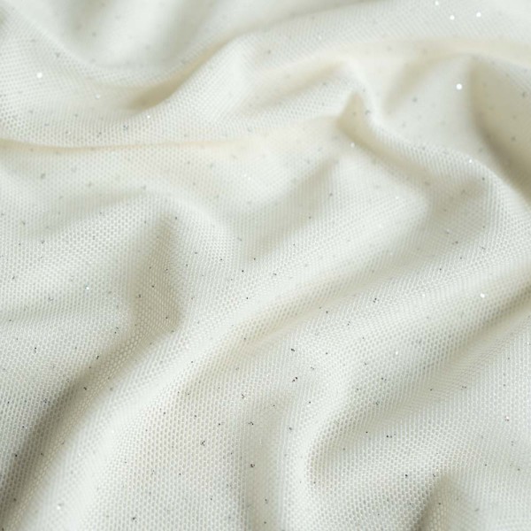 Soft Mesh Glam elastisch ivory