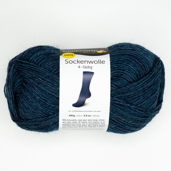 Regia 100gr Sockenwolle 4-fädig navy meliert