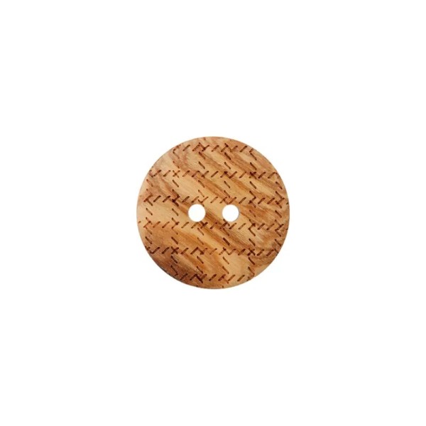 Holzknopf (Olive) rund 23mm hellbraun