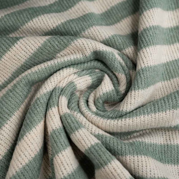Strickstoff kleine Streifen mint