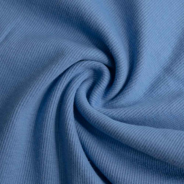 50cm Zuschnitt Ripp Bündchen mittelblau