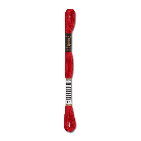 Anchor Sticktwist Garn 6-fädig rot