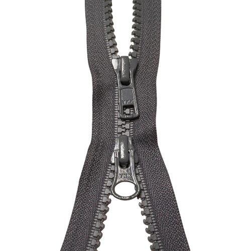 YKK 2-Wege-teilbarer Reißverschluss Jacken Kunststoff grob anthra 80cm