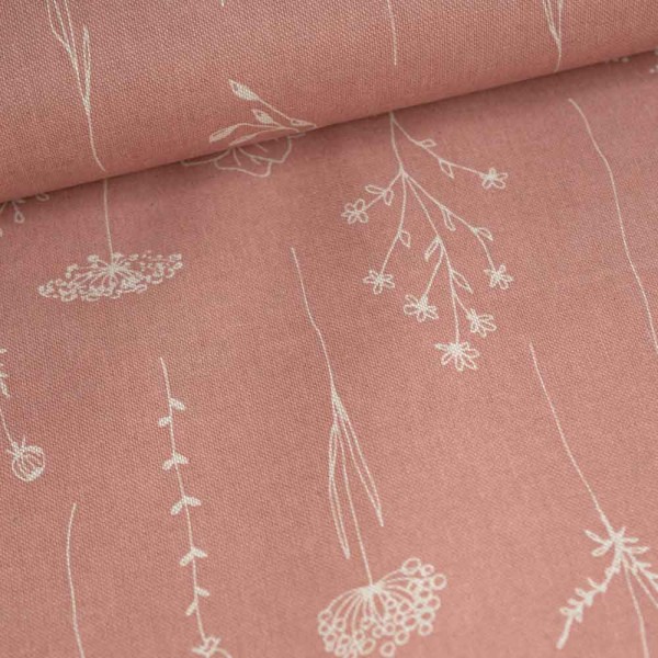 Canvas Blumen altrosa