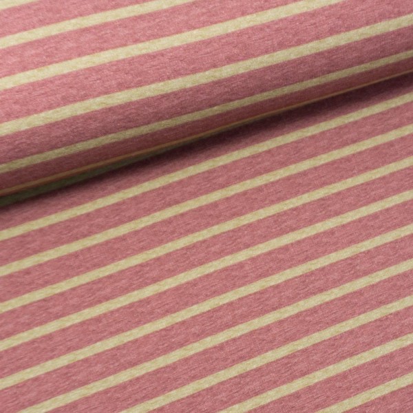 Sweat French Terry Stripes altrosa dunkel