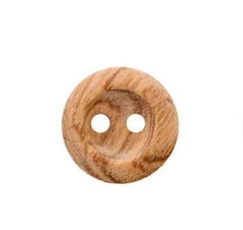 Prym Holzknopf breiter Rand 11mm Beige