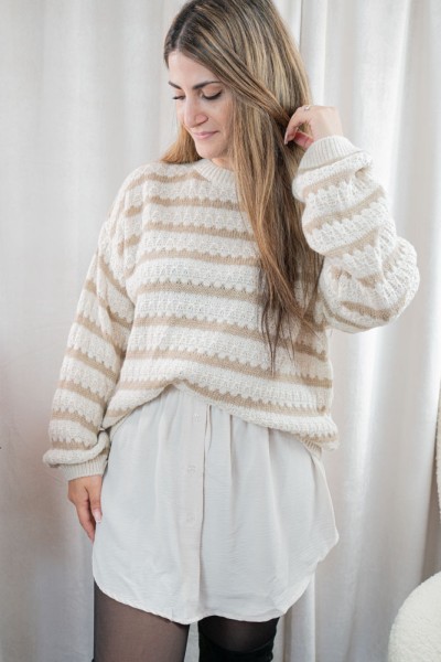 Strick Pullover Sofia beige