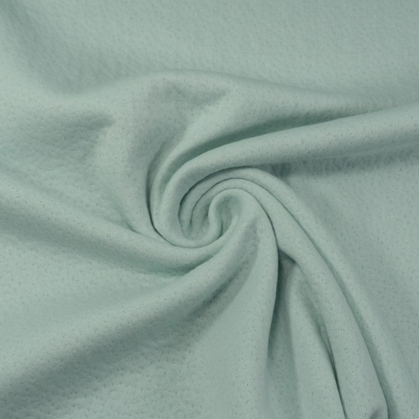 Doubleface Baumwolljersey Lochoptik dusty mint