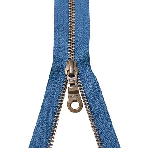 YKK teilbarer Reißverschluss Metall jeansblau 80cm