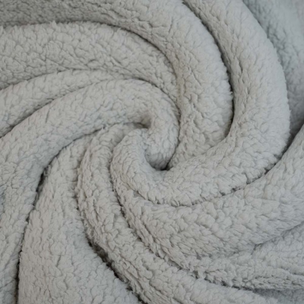 Teddy Sherpa Fleece Doubleface grau