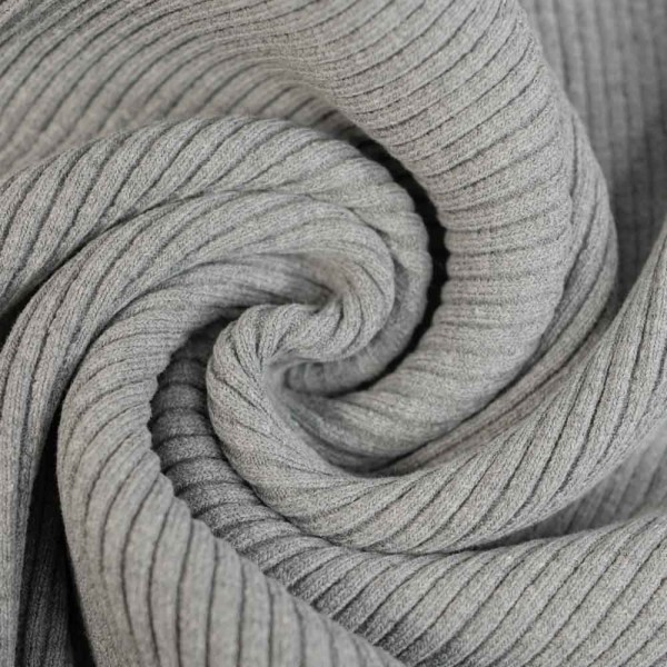 Grobstrick Bündchen meliert grau