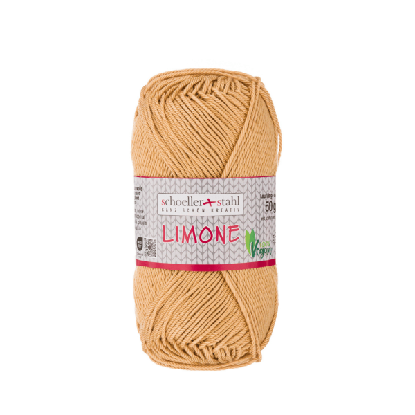 Strickgarn Baumwolle Limone dunkelbeige