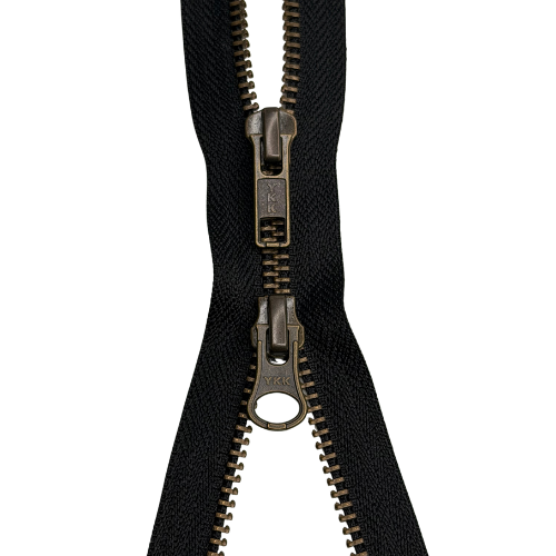YKK 2-Wege-teilbarer Reißverschluss Jacken Metall schwarz 80cm