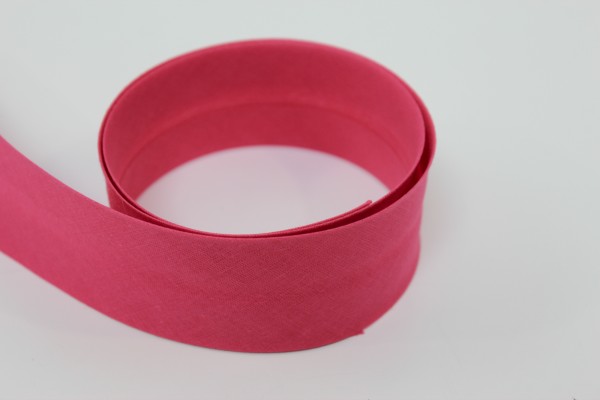 Schrägband 2cm oder 4cm breit vorgefalzt pink Ökotex 100