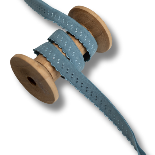 Elastisches Gummi Einfassband 20mm jeansblau