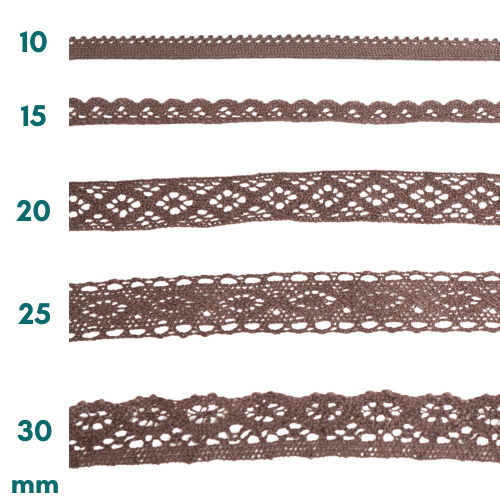 Baumwoll Spitzenborte braun