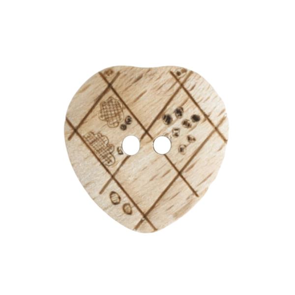 Holzknopf Herz 18 mm