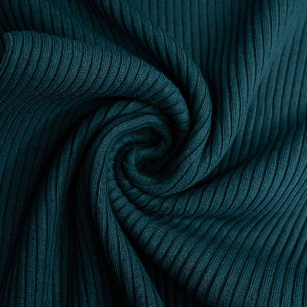 Grobstrick Bündchen meliert petrol