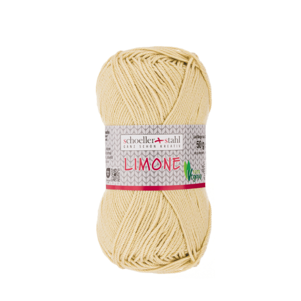 Strickgarn Baumwolle Limone beige