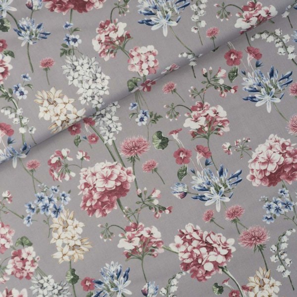 Gütermann Baumwollwebware Most Beautiful Hortensien taupe