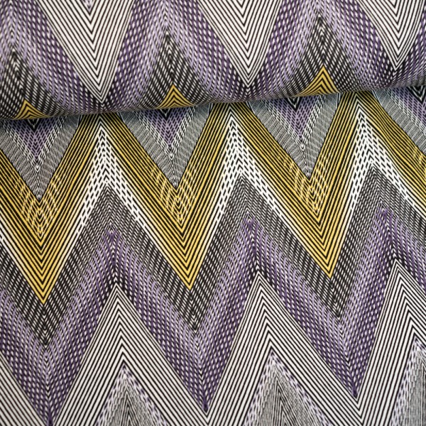 Viskosejersey Chevron lila