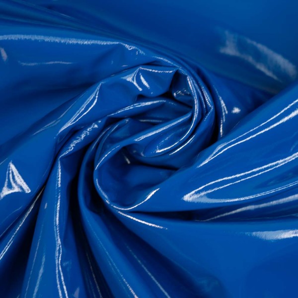 Lackleder Imitat royalblau