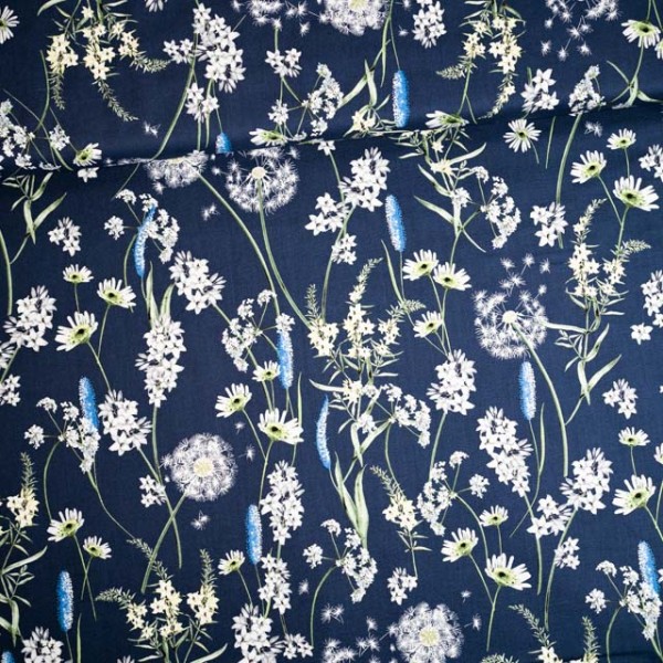 Gütermann Baumwollwebware Brilliant Sommerwiese navy