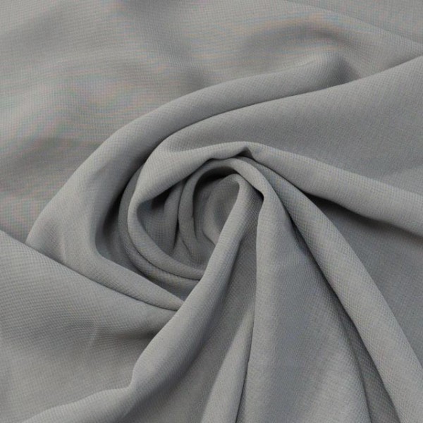 Chiffon Uni grau