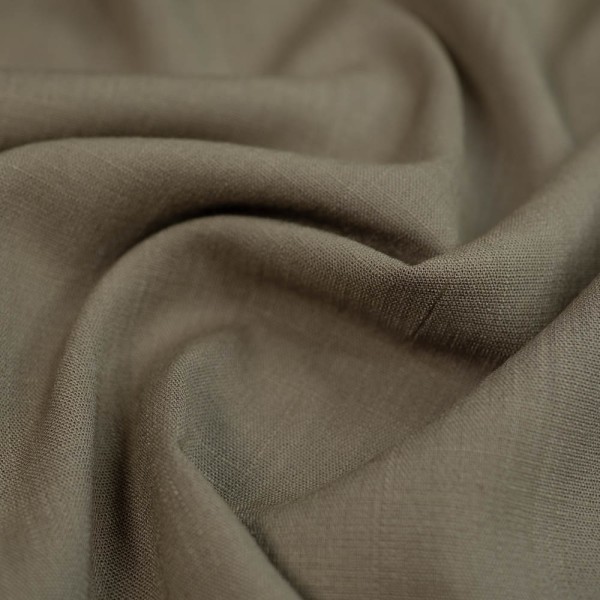Viskose Leinen-Look Stretch taupe