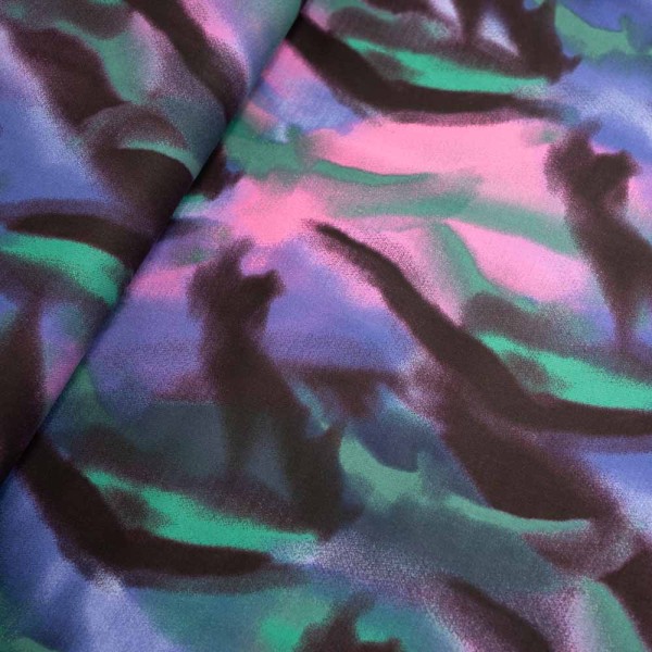 Viskosetwill Stretch Aquarell beere