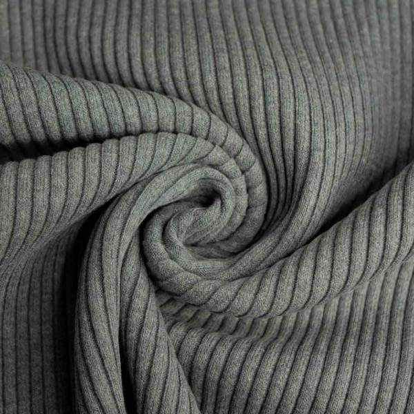 Grobstrick Bündchen meliert grau