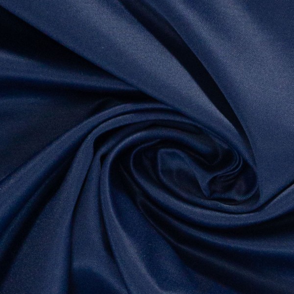 Satin Dekostoff Gala Uni navy