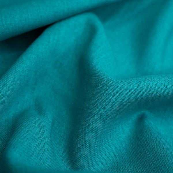 Viskose Leinen petrol hell