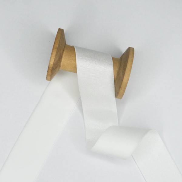 Satin Gummiband Deluxe weiß