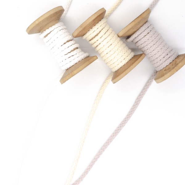 Kordel geflochten 6mm weiß