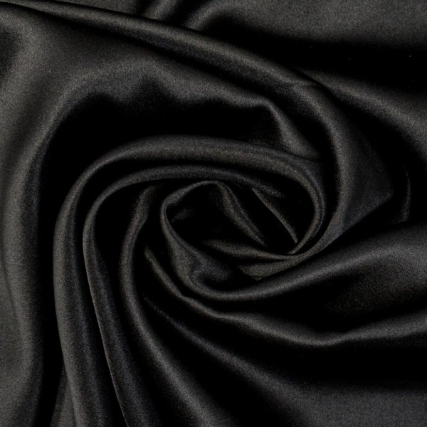 Italienische Seide Stretch Deluxe schwarz