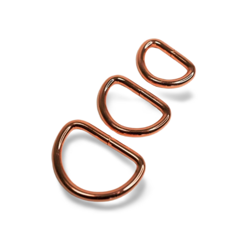 EvLis D-Ring Massiv rosegold 40mm