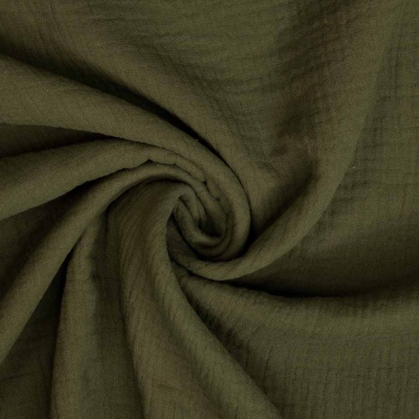 Musselin Double Gauze Malia olivgrün