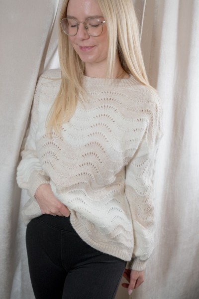 Strick Pullover SOFT Wavey hellbeige