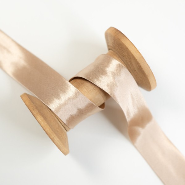 Satin Schrägband 20mm beige