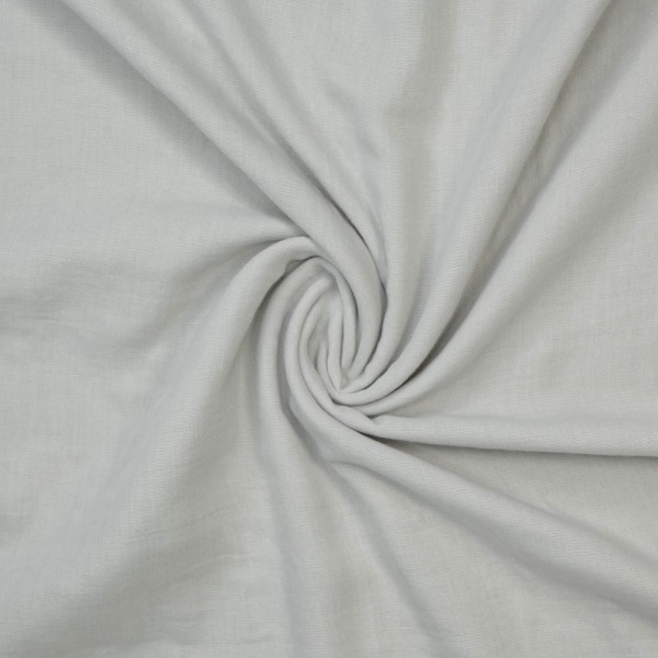 Musselin Double Gauze Leinen Look hellgrau