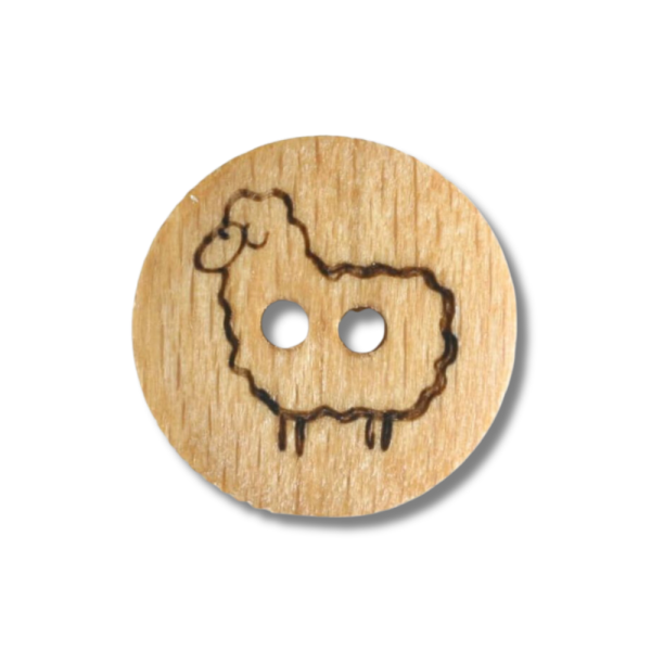 Holzknopf Schaf 18mm