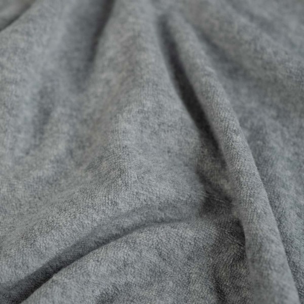 Frottee Jersey grau meliert