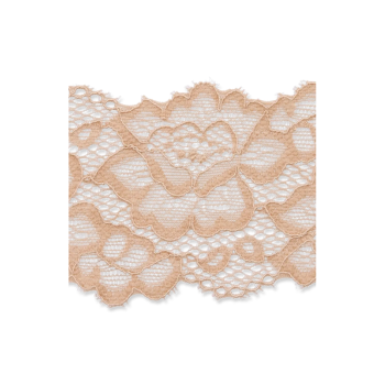 Prym Elastische Spitzenborte Blumen 5,5cm beige