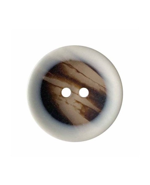 Modeknopf 28mm gemustert weiß