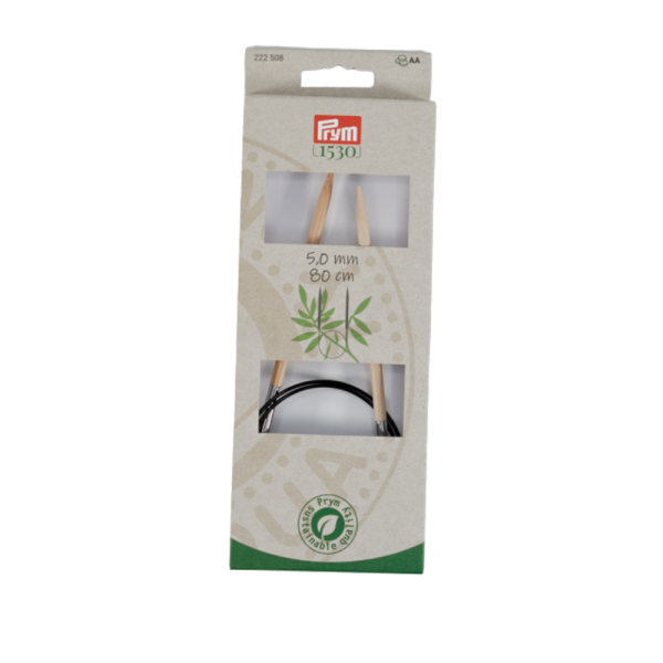 Prym Rundstricknadel 1530, Bambus in Stärke 5mm, 80cm